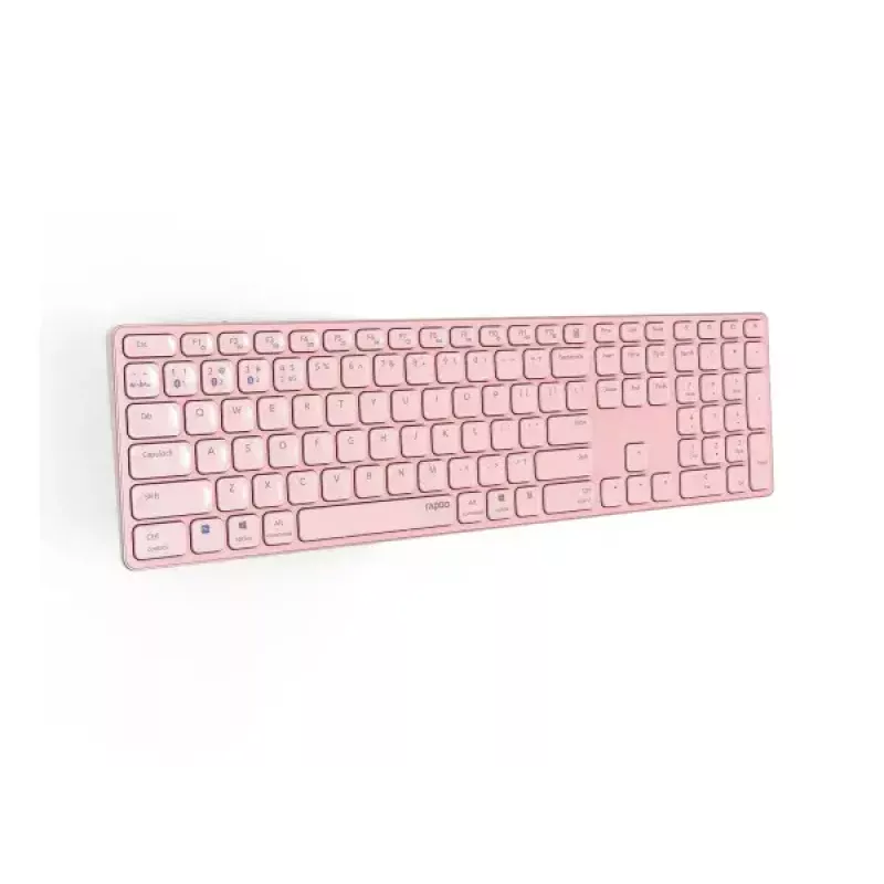 Rapoo E9800M näppäimistö langaton Bluetooth QWERTZ saksa pinkki