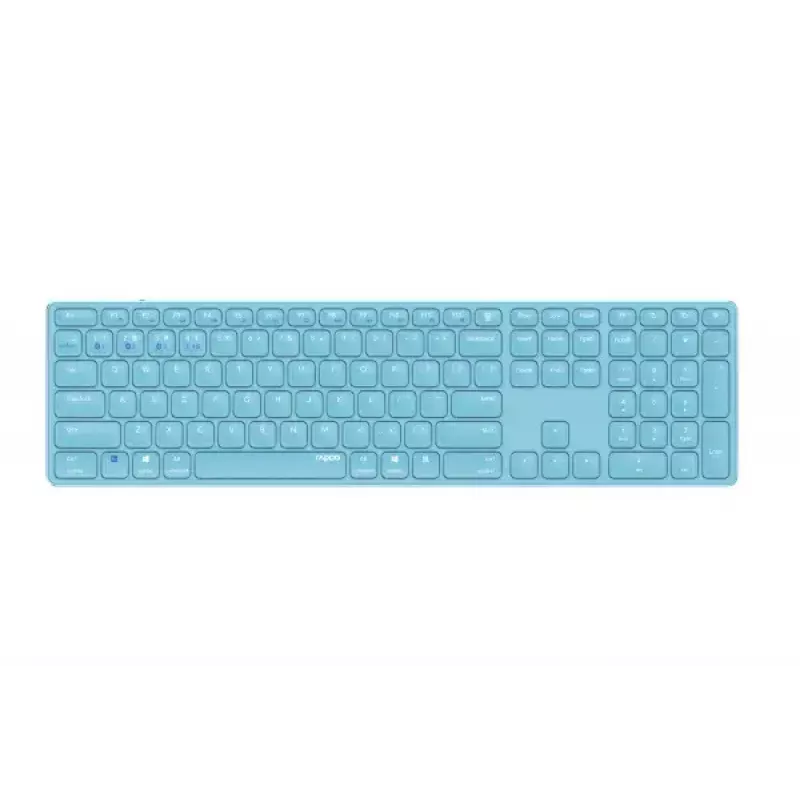 Rapoo E9800M näppäimistö Home RF Wireless Bluetooth QWERTZ saksa sininen