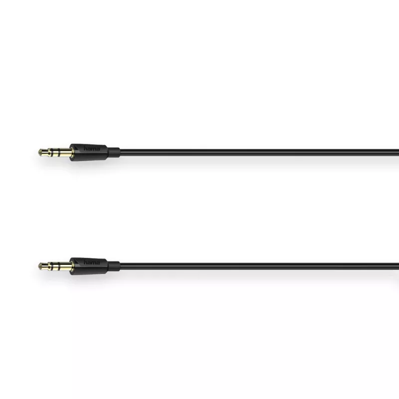 Audiokaapeli Hama Flexi-ohut 1,5 m 3,5 mm uros-uros musta