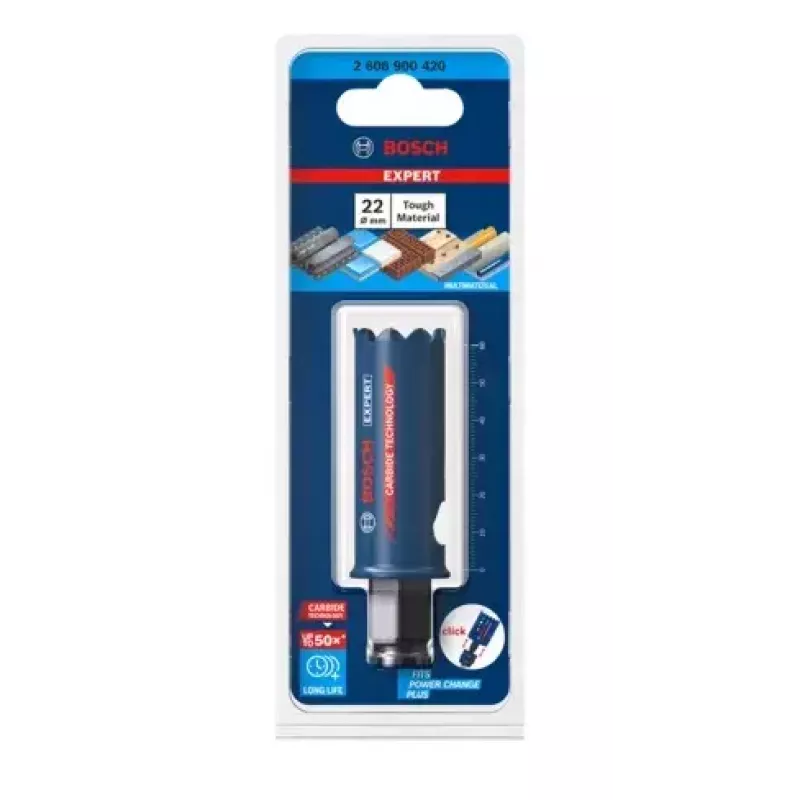 Bosch Expert Tough Material 2608900420 reikäsaha, 22 mm, muoville, tiilelle, pehmeille laatoille, ruostumattomalle teräslevylle, metallia sisältävälle puulle