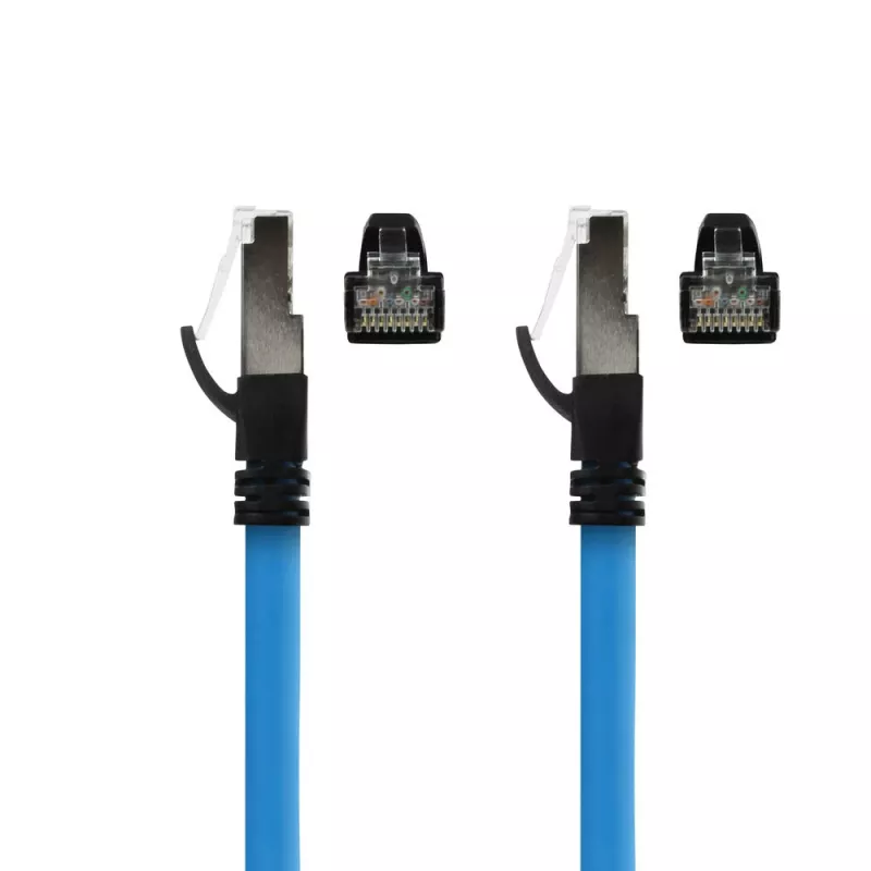 Profinet-kaapeli ACT Industrial 1,50 m RJ45-uros RJ45-urokseen Cat6A, musta sininen