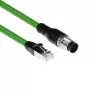 ACT Industrial 5,00 m anturikaapeli M12A 8-napainen uros RJ45-urokseen, Ultraflex SF/UTP TPE-kaapeli, suojattu