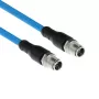 ACT Industrial 5,00 m anturikaapeli M12X 8-napainen uros M12X 8-napaiseen uroksen, Superflex SF/UTP TPE-kaapeli, suojattu