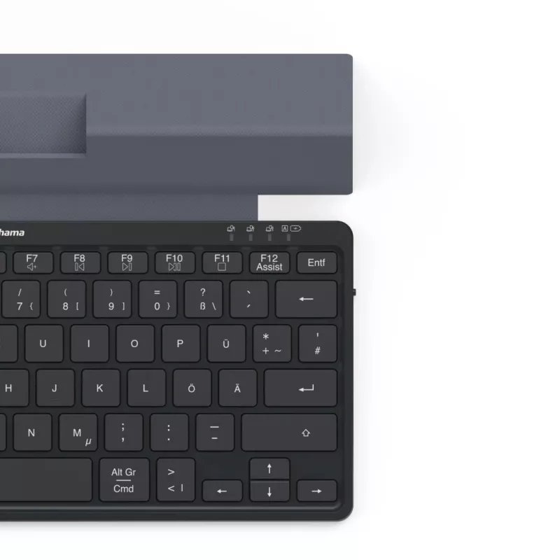 Hama Travel 600 QWERTZ German Bluetooth musta, tummanharmaa