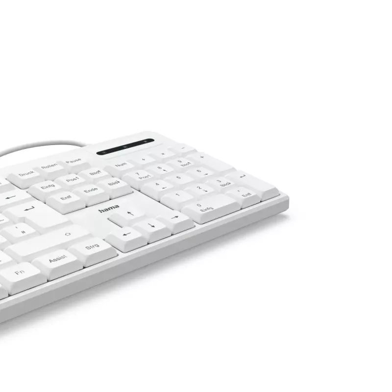 Hama CK-200 näppäimistö koti/toimisto USB QWERTZ saksa valkoinen