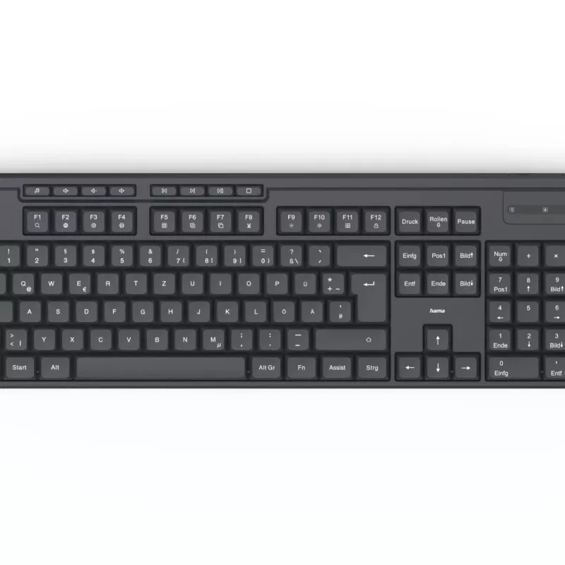 Hama WK-200 näppäimistö koti/toimisto RF langaton QWERTZ saksa musta