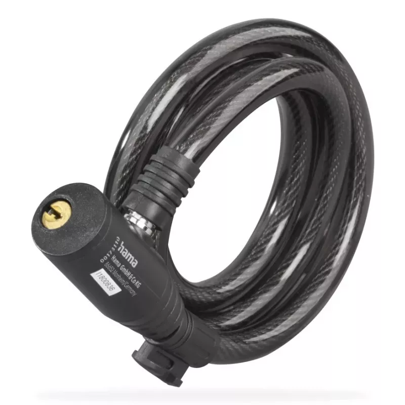 Hama 00178136 pyöränlukko musta 1200 mm vaijerilukko