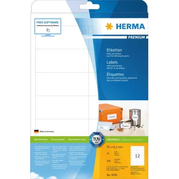 Itseliimautuva tulostustarra HERMA Labels Premium A4 97x42,3 mm