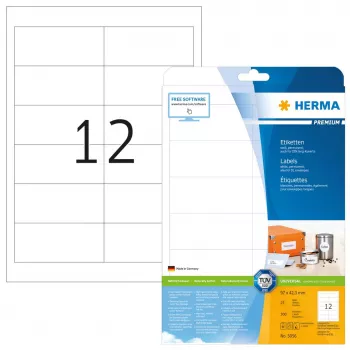 Itseliimautuva tulostustarra HERMA Labels Premium A4 97x42,3 mm