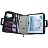 WEDO personal organizer 58 601 — muovi- ja polyesterikansio A4:lle käyntikorttitaskulla, musta
