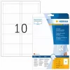 Nimikylttiliuskat HERMA A4 90x54 mm valkoinen kartonki 250 kpl