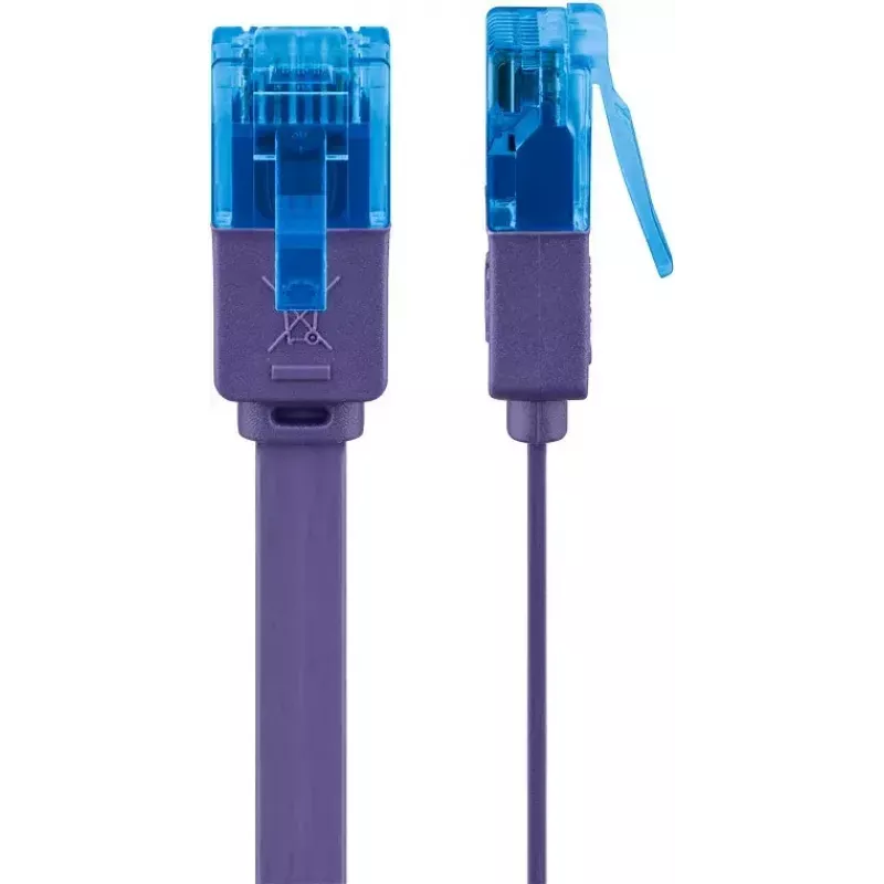 Litteä patch-kaapeli Goobay CAT 6A U/UTP violetti 0,5 m