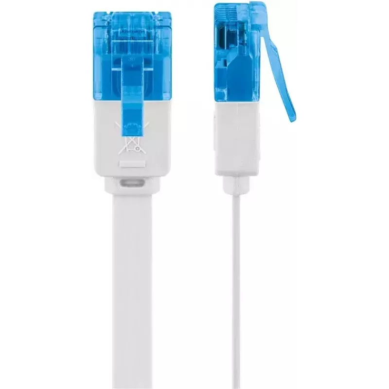 Wentronic 96303 verkkokaapeli, Cat6a U/UTP, 0,5 m, sininen/valkoinen