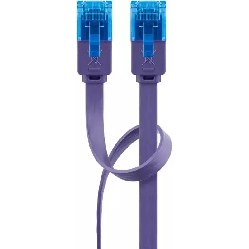 Litteä patch-kaapeli Goobay CAT 6A U/UTP violetti 1 m