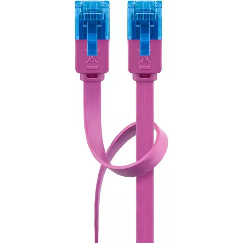 Litteä patch-kaapeli Goobay CAT 6A U/UTP magenta 2 m