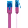 Litteä patch-kaapeli Goobay CAT 6A U/UTP magenta 2 m