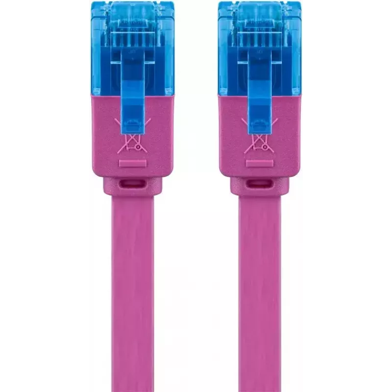 Litteä patch-kaapeli Goobay CAT 6A U/UTP magenta 2 m
