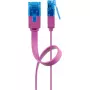 Litteä patch-kaapeli Goobay CAT 6A U/UTP magenta 2 m