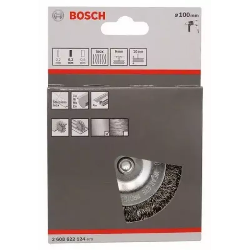 Teräsharjalaikka Bosch 2 608 622 124 10 cm varren halkaisija 6 mm