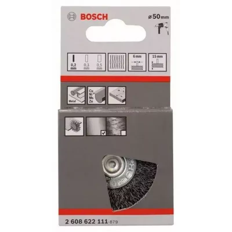 Bosch 2 608 622 111 teräsharja/pyöreä harja 5 cm