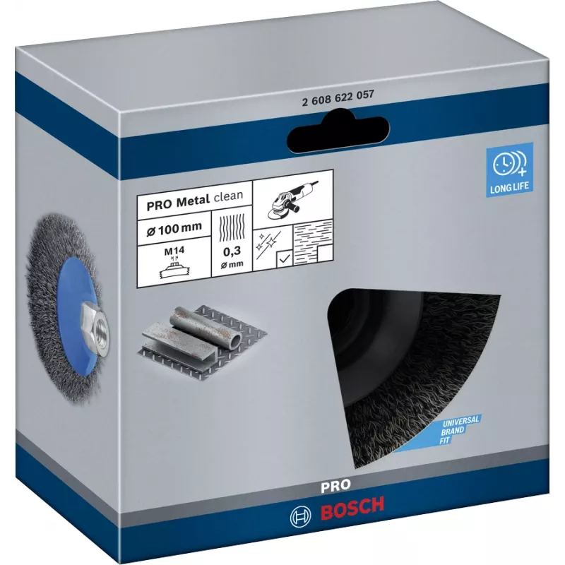 Esikiillotus harja Bosch Clean for Metal Tapered Brushes Crimped Wire