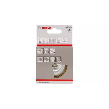 Teräsharjat Bosch 2608622009 aaltoiltu lanka messingillä pinnoitettu 7,5 cm
