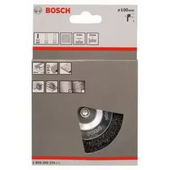 Teräsharja Bosch 1 609 200 274, 10 cm, varren halkaisija 6 mm