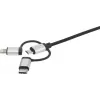 USB-kaapeli Renkforce RF-4600467 0,5m USB A USB C/Micro-USB B/Lightning harmaa