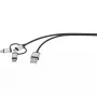 USB-kaapeli Renkforce RF-4600467 0,5m USB A USB C/Micro-USB B/Lightning harmaa