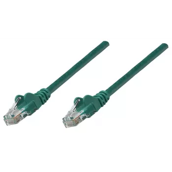 Intellinet verkkokaapeli, Cat6, 0,25 m, vihreä, CCA, U/UTP, PVC, RJ45, kullatut kontaktit, ilman lukituskieltä, suojaholkilla, elinikäinen takuu