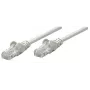 Intellinet verkkokaapeli, Cat5e, 0,25 m, harmaa, CCA, U/UTP, PVC, RJ45, kullatut kontaktit, lukituskielen suojaus, taittumissuoja, elinikäinen takuu