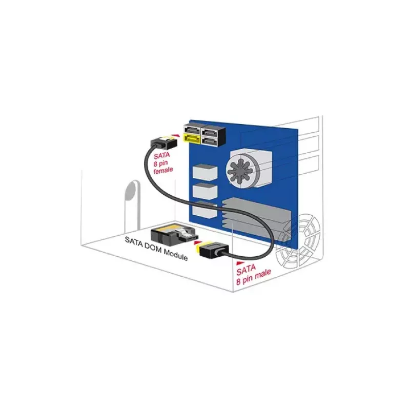 SATA-kaapeli DeLOCK 0,3 m SATA/SATA 8p