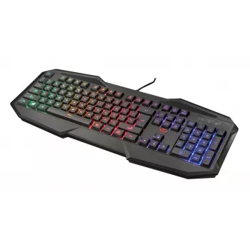Pelikäyttöön tarkoitettu näppäimistö Trust GXT 830-RW Avonn USB saksa musta RGB LED
