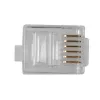Modulaariset liittimet Intronics RJ-12 M TD106M ACT pyöreä kaapeli täyslanka pussissa 25 kpl