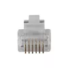 Modulaariset liittimet Intronics RJ-12 M TD106M ACT pyöreä kaapeli täyslanka pussissa 25 kpl