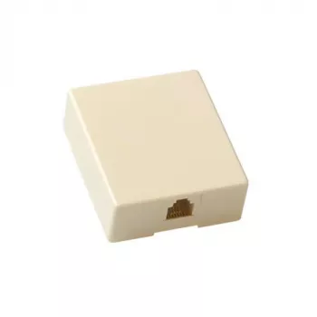 ACT modulaarinen pinta-asennusrasia puhelin yksittäinen RJ-12, RJ-12, beige, ABS-muovi, 40 mm, 50 mm, 1,2 mm