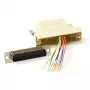 Asennettava raskasliitin RJ-45 naaras 25-napaiseen D-Sub-naarasliittimeen ACT TD25F8