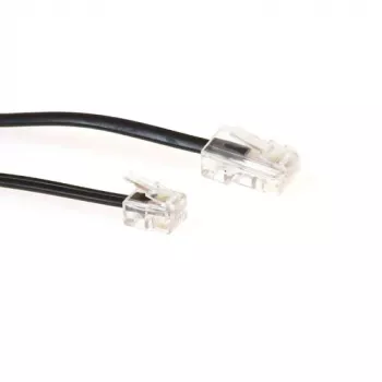 ACT musta 10 metrin lattapuhelinkaapeli RJ11- ja RJ45-liittimillä