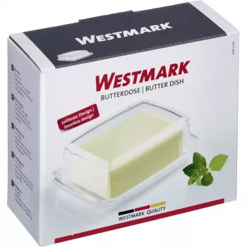 Westmark 20852260 voirasialevy, suorakaiteen muotoinen lasi, 143×118×55 mm, läpinäkyvä