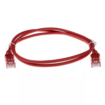 ACT punainen 7 metriä LSZH U/UTP CAT6 datakeskuksen slimline-patchkaapeli RJ45-liittimillä