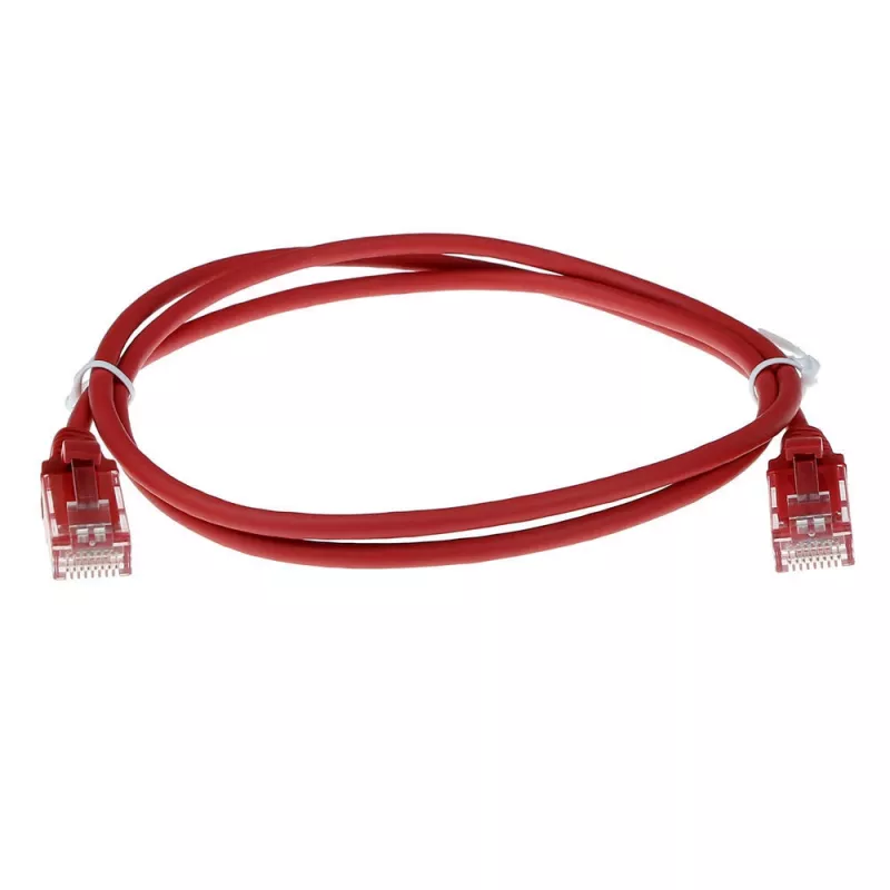 ACT punainen 7 metriä LSZH U/UTP CAT6 datakeskuksen slimline-patchkaapeli RJ45-liittimillä