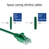ACT vihreä 7 metriä LSZH U/UTP CAT6 datakeskuksen slimline-patchkaapeli taittumissuojalla ja RJ45-liittimillä