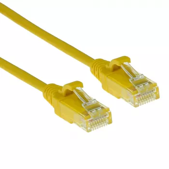 ACT keltainen 7 metriä LSZH U/UTP CAT6 datakeskuksen slimline-patchkaapeli napsautussuojalla ja RJ45-liittimillä
