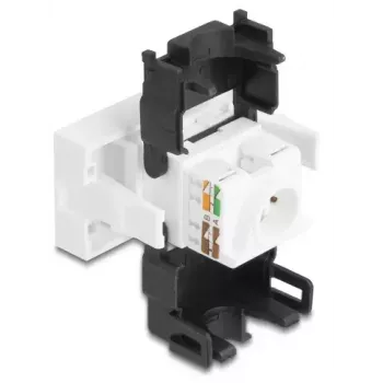 DeLOCK 90879 kaapeliadapteri RJ45 LSA 180° musta valkoinen