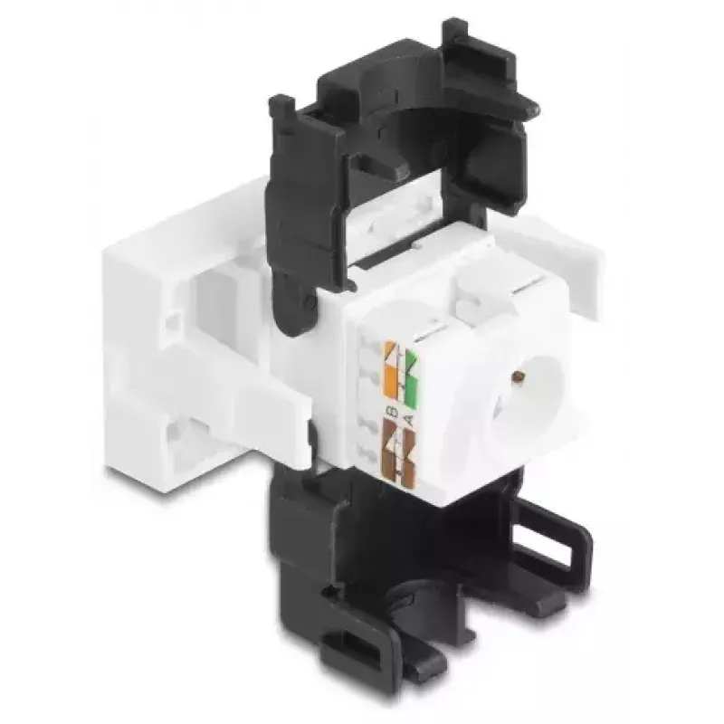 DeLOCK 90879 kaapeliadapteri RJ45 LSA 180° musta valkoinen