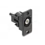 Keystone-moduuli DELOCK 91112 — litteä RCA-RCA, musta/valkoinen