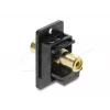 Keystone-moduuli DELOCK 91113 RCA-RCA-liittimillä, litteä rakenne, musta/keltainen