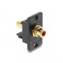 Keystone-moduuli DELOCK 91114 — RCA-RCA, litteä rakenne, musta/punainen