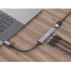 USB 3.2 Gen 1 4-porttinen keskitin EQUIP — 3× USB-C + 1× USB-A, 5 Gbit/s, alumiini, harmaa