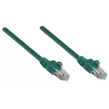 Intellinet verkkokaapeli, Cat5e, 15 m, vihreä, CCA, U/UTP, PVC, RJ45, kullatut kontaktit, lukituskielekkeen suoja, taittumissuoja, elinikäinen takuu